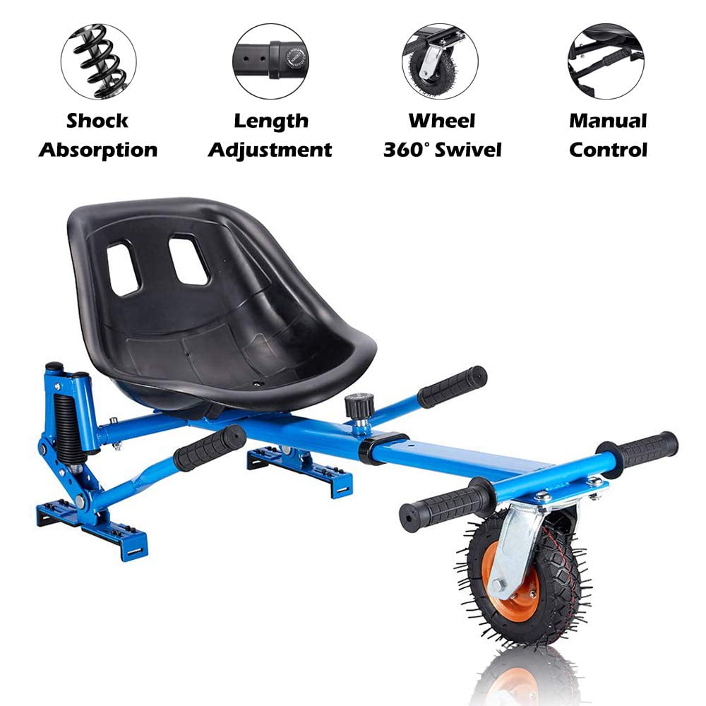 Blue Upgrade Hoverboard Go Kart Seat Attachment, Conversion Kit