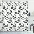 thumbnail image 1 of Ambesonne Butterfly Shower Curtain, Japanese Monochrome, 69"Wx75"L, Black White, 1 of 3