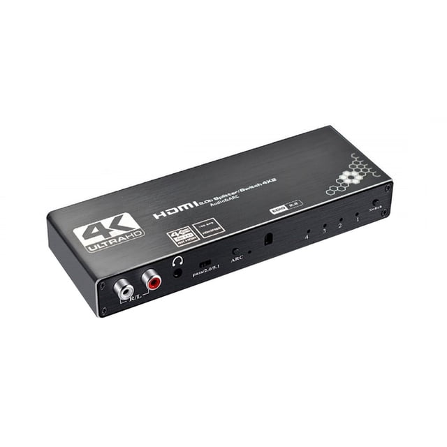 QJUHUNG 4K@60Hz 4x2 HDMI Switch with Audio Separation 4 in 2 Out 4K HDMI Switcher with ARC Function Parts