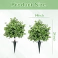 thumbnail image 2 of 2 Pack Artificial Boxwood Topiary Ball Lifelike Weatherproof Fake Bushes Trees Durable Faux Shrubs Plants for Christmas Porch Indoor Potted Displays & Outdoor Courtyards Home Decor 40cm, 2 of 4