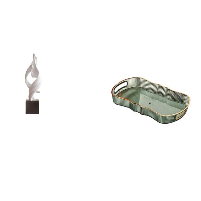 Figura decorativa abstracta para mesa de centro, oficina o baño. Incluye bandeja para servir comida, frutero, bandeja para cafetería o cosmetología.