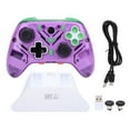 thumbnail image 2 of 2.4G Wire less Game Controller, Dual Vibration BT PC Gaming Controllers with Hall Effect Triggers and RGB Lighting for Switch  OS X Wins, Customizable Via Mobile App, 2 of 7