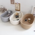 thumbnail image 4 of Dengjunhu Woven Basket for Storage,Toy Storage Basket Bins Set,Shelves Closet Cloth Storage Basket for Organizing&Storage,Oval, 4 of 7