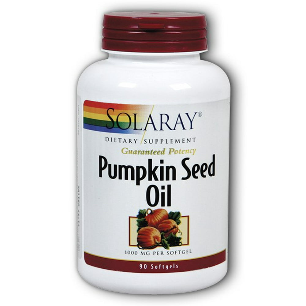 Solaray Pumpkin Seed Oil 1000 mg Capsules, 90 Ct