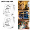 thumbnail image 2 of Shoreew 10/20/50/100Pcs Mini Light Hook with Adhesive Strip Indoor Outdoor String Light Hanging Clear Plastic Clip Small Christmas Decoration Fairy Lamp Cable Wall Hanger, 2 of 7