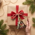 thumbnail image 6 of Book Stack Christmas Tree Hanging Ornament, 3.12in Car Rearview Mirror Pendant, Stacked Books Tree Design with Chain, Indoor Holiday Decor Gift for Book Lovers, Unique Xmas Tree Charm, 6 of 7
