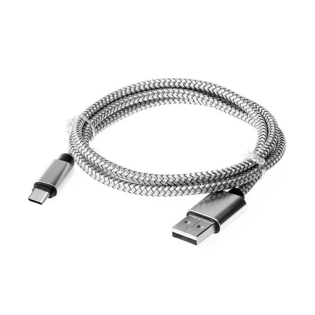 HEVIRGO 1/2/3m Nylon Braided Fast Data Charger Type C Cable for Samsung Galaxy S8 A5 A7