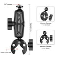 thumbnail image 2 of PULUZ Motorcycle Crab Clamp Handlebar Fixed Mount Holder for GoPro and Other Action Cameras(Black), 2 of 8