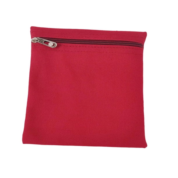 Bolsillo lateral con cremallera para coser, ideal para ropa, abrigos, sudaderas y teléfonos ligeros. rojo