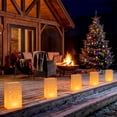 thumbnail image 5 of 10 Pcs Luminary Bags, Fire-Retardant White Paper Luminary Candle Bags, Snow Xmas Tree Pattern for Christmas Weddings Birthday Valentine's Day Halloween Party Decoration, 5 of 5