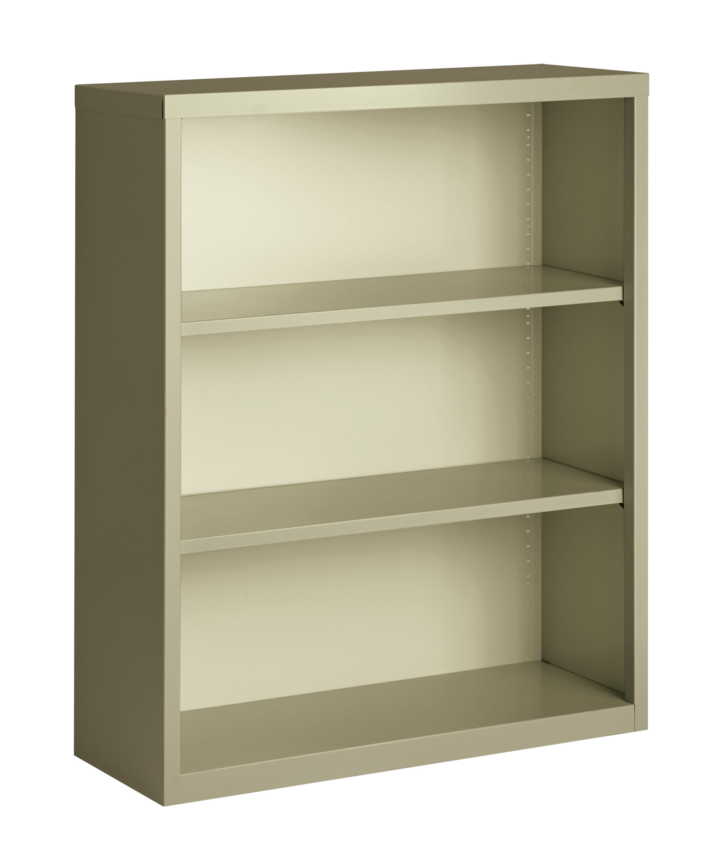 Hirsh 3 Shelf Metal Bookcase, 42''H, Putty