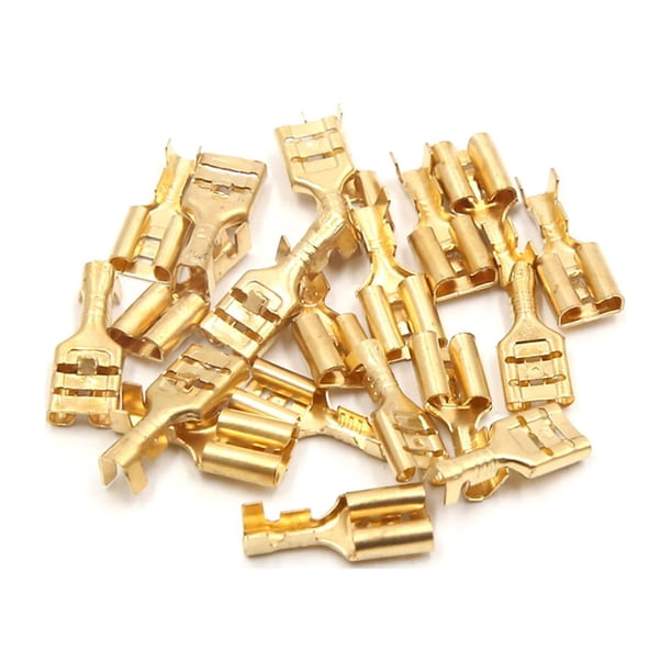 20Pcs Terminal de Crimpado del Conector para Coche Cable Eléctrico Aislado de Pala