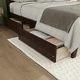 thumbnail image 4 of Miniyam Full Size Bed with Rattan Headboard, Storage Drawers for Adult, Espresso, 4 of 7