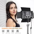 thumbnail image 3 of Nishore Photography Lamp,36w Led Panel Dimmable /np Series With Metal Barndoors Powered With Metal /np Series Battery 3200k-5600k Dimmable /np Metal Barndoors Remote Panel 352pcs Led Eryue, 3 of 7