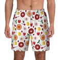 thumbnail image 2 of Picia Oriental Cuisine pattern Mens Swim Trunks with Compression Liner Stretch Beach Shorts Quick Dry with Zipper Pockets No-Chafing Board Shorts-X-Large, 2 of 9