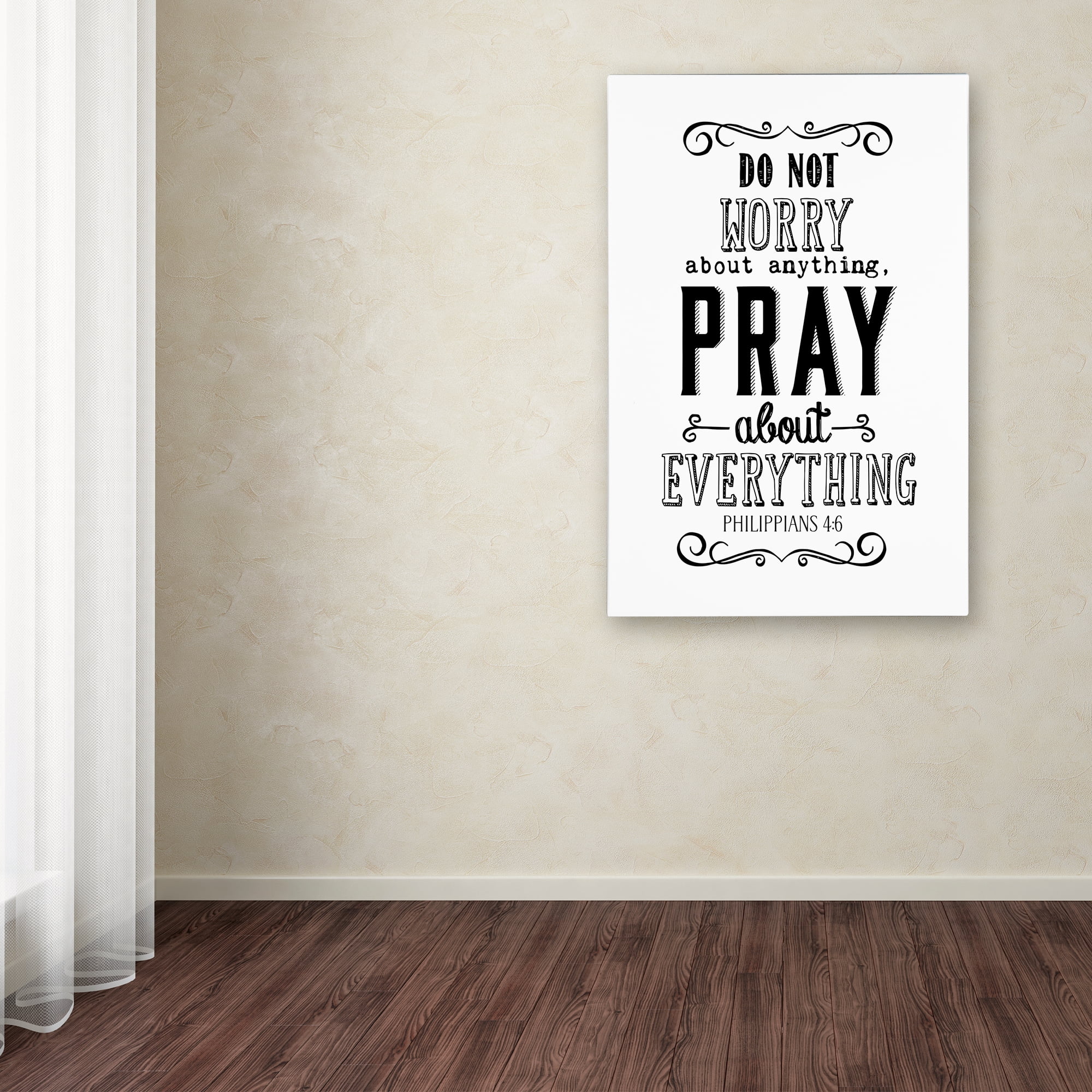 Trademark Fine Art 'Pray About Everything' Canvas Art by Marcee Duggar