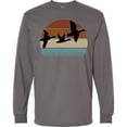 thumbnail image 3 of Inktastic Duck Hunting Retro Sunset Hunter Long Sleeve T-Shirt, 3 of 5