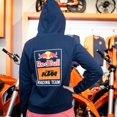 thumbnail image 6 of KTM Women Backprint Zip Hoodie S Navy and Orange, 6 of 8