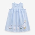 thumbnail image 4 of Vdoaml Toddler Girls Cute Summer Dresses Kids Sleeveless Cartoon Print Sundress Children Swing Casual Dress 3-4 Years Blue, 4 of 4