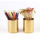 thumbnail image 3 of Portavasos para lápices, organizador de papelería de escritorio, jarrón de mesa, maceta, portabrochas de maquillaje, acero inoxidable, dorado, 3 of 6
