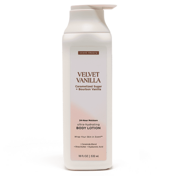Scent Theory Body Lotion with Shea Butter, All Skin Types, Velvet Vanilla, 18 fl oz
