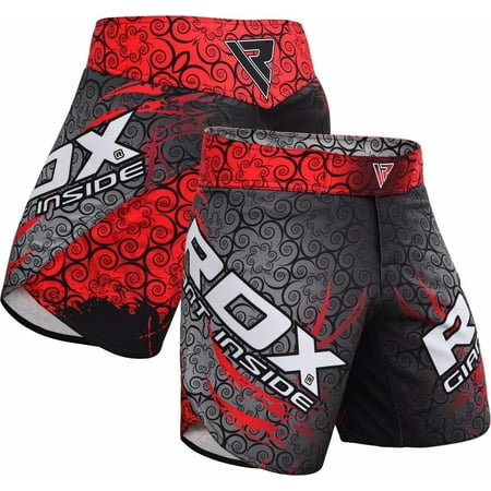 RDX MMA Shorts MSS Boxing Training Men's Short Fight Grappling, Jiu-Jitsu, Muay Thai, Red