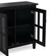 thumbnail image 5 of Simpli Home Warm Shaker 32 inch Wide Solid Wood Transitional Low Storage Cabinet in Black, 5 of 7