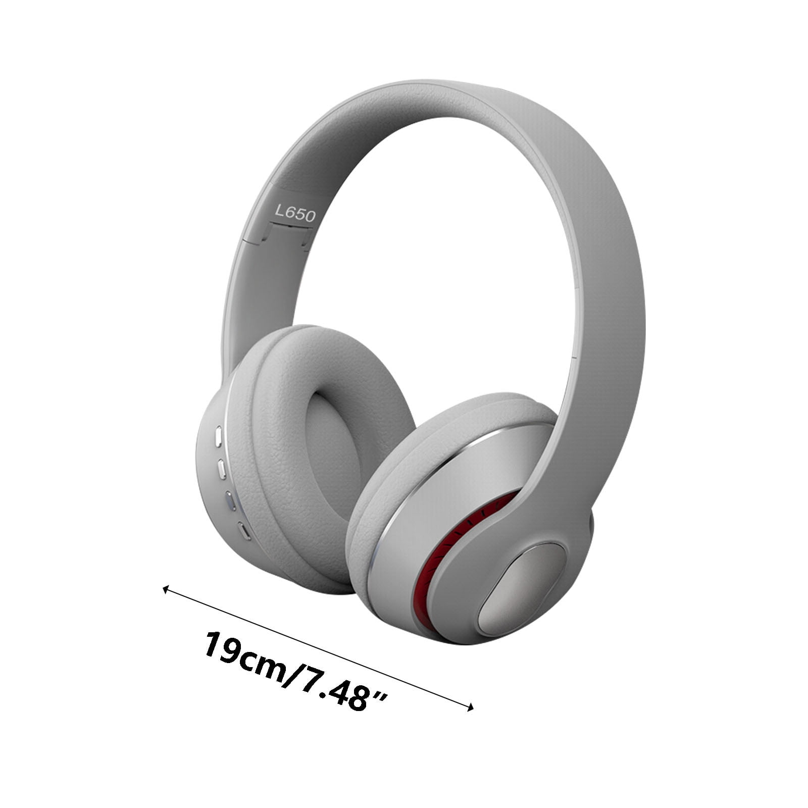 Bluetooth Headset, Wireless Headset with Noise Cancelling Microphone & Mic Mute, 55Hrs Working Time On Ear Bluetooth V5.3 Headphones for Cell Phones Laptop Computer,White