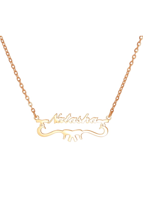 Name Customized Necklaces Stainless Steel Bow-knot Personalized Women Pendant Necklace