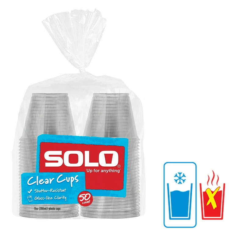  Solo 9 oz Ultra Clear Squat PET Cold Cup, TP9R (1,000 Count) :  Health & Household