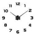 thumbnail image 1 of Simple Arte Moderno DIY Extraíble Fácil de Instalar DIY Acrílico 3D Superficie de Espejo de Pared Reloj Decorativo para Sala de Negro + Plata, 1 of 9