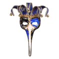 thumbnail image 2 of Máscara de carnaval de Halloween, máscara de bufón para mujer, arte de pared, máscara de bola, disfraz con máscara de Halloween, accesorios para Club Azul, 2 of 8
