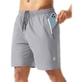 thumbnail image 2 of Resicozy Mens Athletic Running Shorts with Pockets Gym Workout Shorts Quick Dry Lightweight Sports Basketball Exercise Tennis Light Gray S, 2 of 9