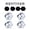 White 2, variant on Self Adhesive Caster Wheels 4Pcs - 360-degree Rotation of The 3-Ball Caster | Stainless Steel Ball Bearings, Appliance Casters for Kitchen Appliances, Small Furniture, Storage Boxes (White)
