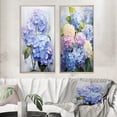 thumbnail image 1 of Designart "Blue violet Hydrangea Eternal Blooms II" Hydrangea Framed Wall Art Set Of 2 - Blue Floral Framed Canvas Set For Living Room Decor, 1 of 6