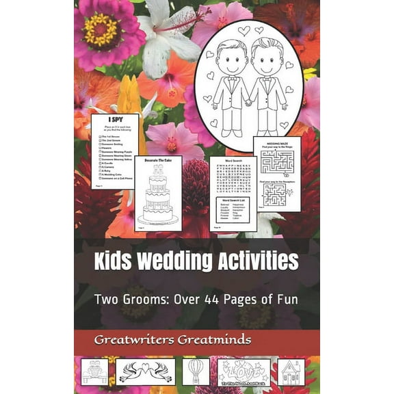 Kids Wedding Activities : Two Grooms: Over 44 Pages of Fun (Series #4) Volume IV (Paperback)