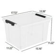 thumbnail image 5 of 40 Quart Plastic Clear Latching Bin with Lid, Plastic Storage Box with Wheels, 4 Packs, 5 of 7