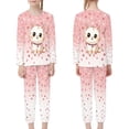thumbnail image 4 of DISNIMO Cat Flower Pajama Set Girls 3-4 Long Sleeve Pajamas Girls 2 Piece Pj Set for Girls Fall Pjs Kids Girls Pajamas Set for Kids Sleep Wear Girls Night Wear Kids Lounge Sets Girls Soft Pjs, 4 of 7