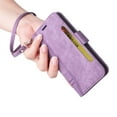 thumbnail image 2 of For Samsung M33 5G Case Leather Pure Magnetic Clasp Card Phone Cover - Purple, 2 of 5