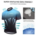 thumbnail image 4 of Men's Summer Short Suits Cycling Set Cycling Jersey with 5D Padded Riding Shorts Quick Dry Breathable Cycling Jersey Set for Outdoor Sport Cycling Biking, 4 of 7