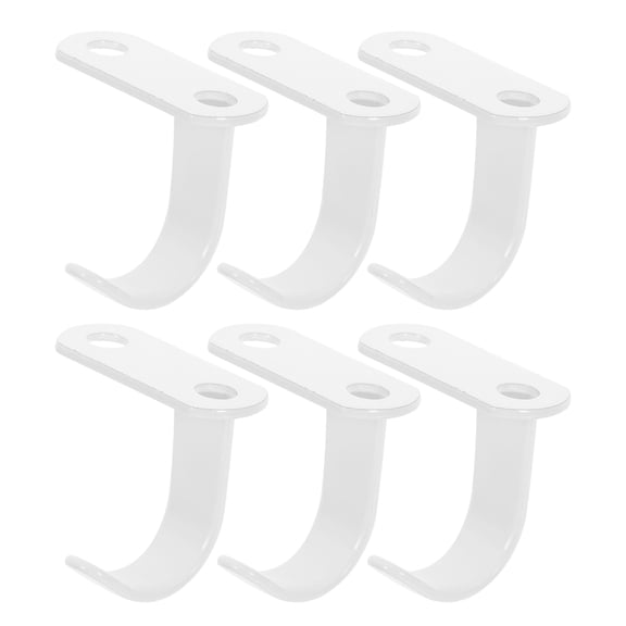Beaupretty 6Pcs White Metal Screw Mounted Ceiling Hooks for Hanging Plants Decorations and Lights