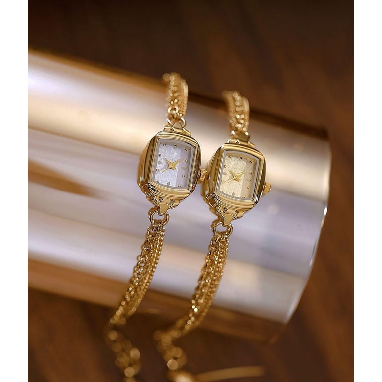 Womens Dainty Rectangle Ultra Thin Waterproof Quartz Watch  display picture 2
