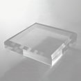 thumbnail image 1 of CiaoHER 2in Thickness Beveled Solid Acrylic Display Block Clear Polished Pedestal Stand Riser Solid Base (12x12), 1 of 4