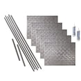 thumbnail image 1 of FASÄDE Lotus Decorative Vinyl Backsplash 15 sq ft Kit in Galvanized Steel, 1 of 6