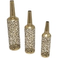 thumbnail image 6 of DecMode 30, 25, 21"H Geometric Tall Slim Floor Gold Metal Vase with Open Frame Design, Set of 3, 6 of 9