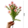 thumbnail image 6 of dianhelloya 1 Bouquet Realistic Artificial Flower 15 Forks Fade-resistant No Watering Lifelike Artificial Plant Home Decoration Yellow, 6 of 8