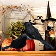 thumbnail image 5 of TETOU 6pcs Halloween Black Feathered Foam Crows Realistic Bird Halloween Ravens Decor Props, 5 of 7