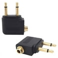 thumbnail image 2 of 4 Pack Airplane Headphone Adapter ,Airline Airplane Flight Adapters for Headphones, Golden Plated 3.5Mm Jack, 2 of 7