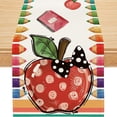 thumbnail image 5 of Back to School Decorations, Colorful Crayons Table Runners 72 Inches Long Back to School Table Runner for Indoor Outdoor Classroom Decor Dining Table Party Decorations (13" x 90"), 5 of 6