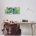 thumbnail image 2 of Stupell Industries Layered Tropical Botanical Leaves Graphic Art Gray Framed Art Print Wall Art, Set of 2, Design by June Erica Vess, 2 of 7